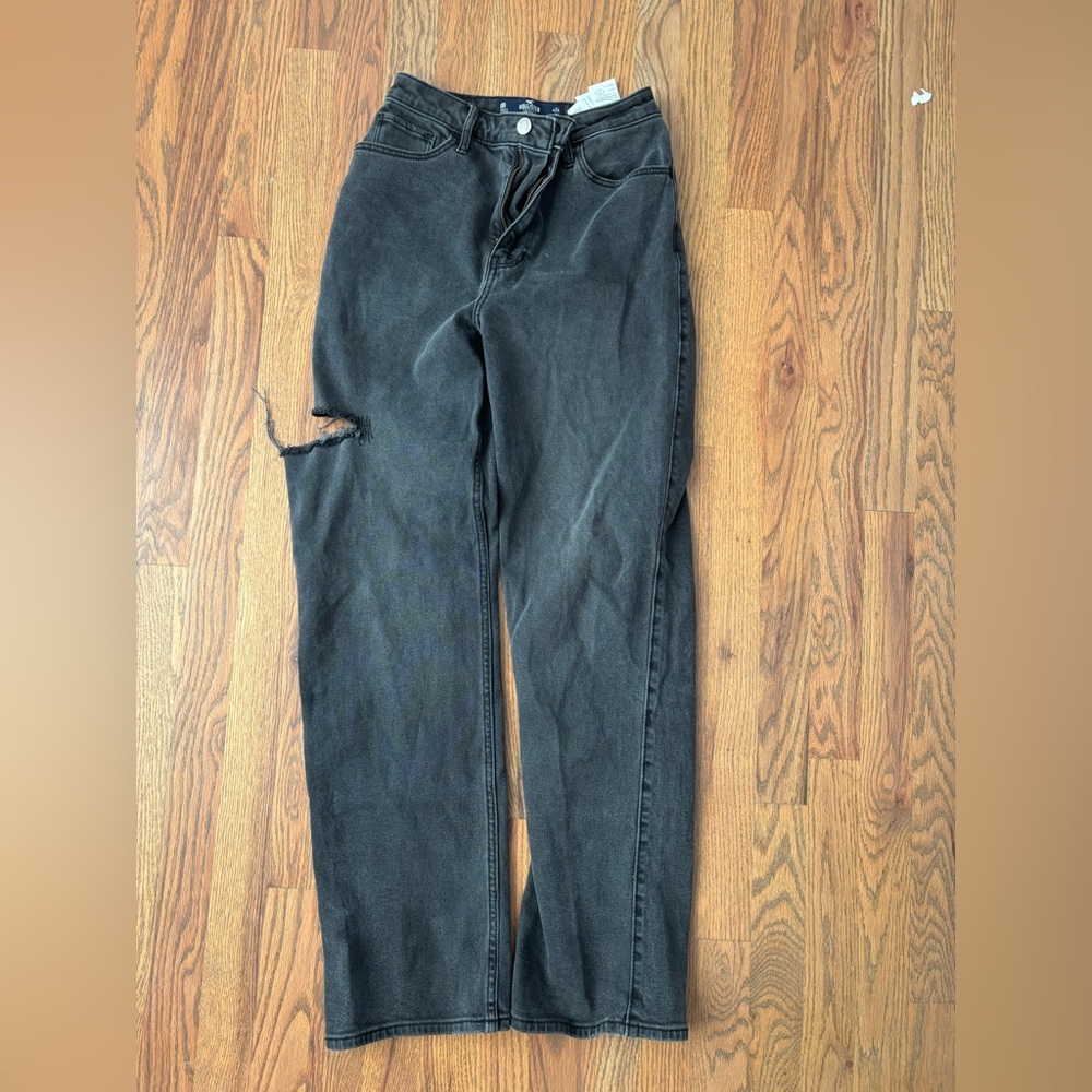 Hollister Black Straight Leg Jeans